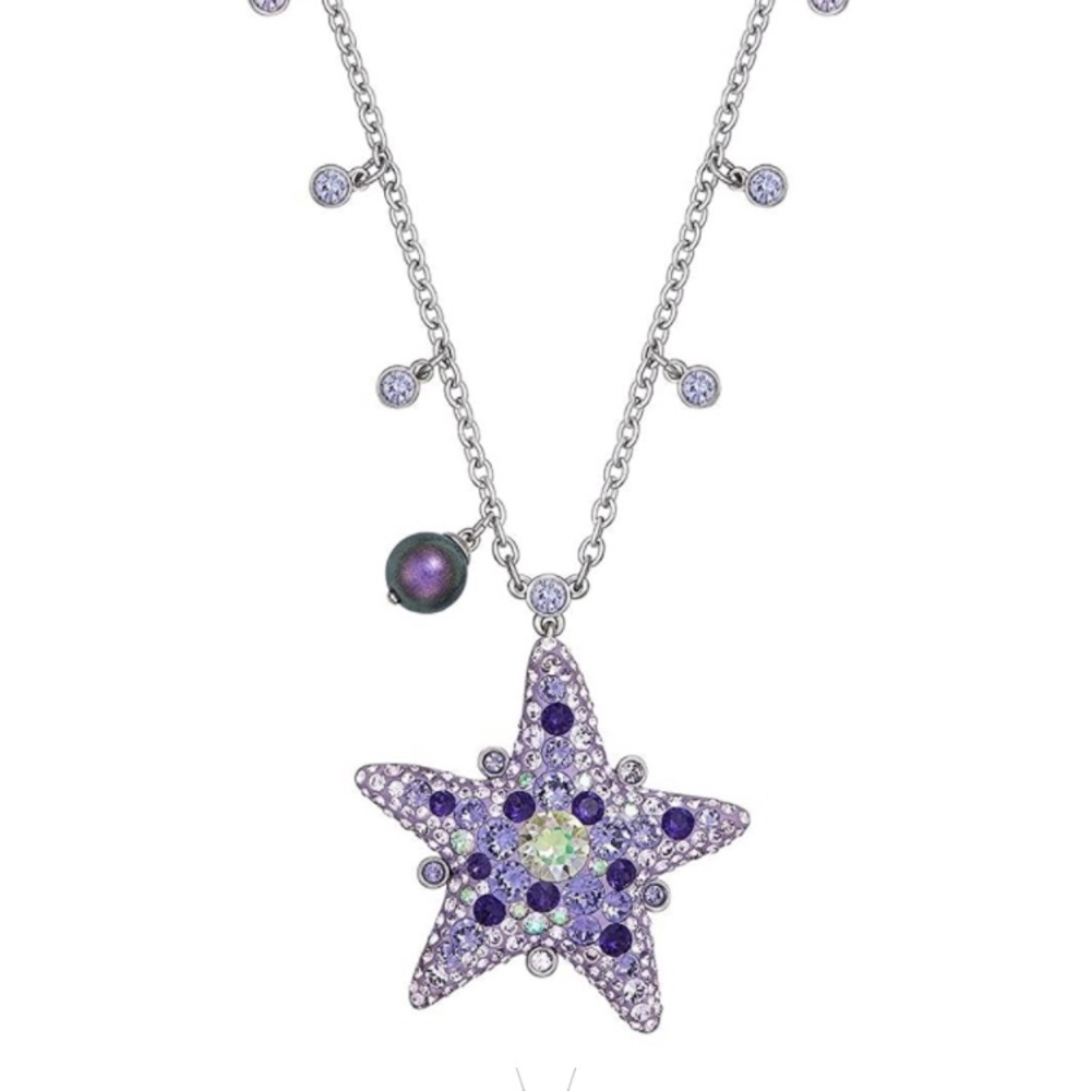 Swarovski Pink Starfish Pendant Necklace